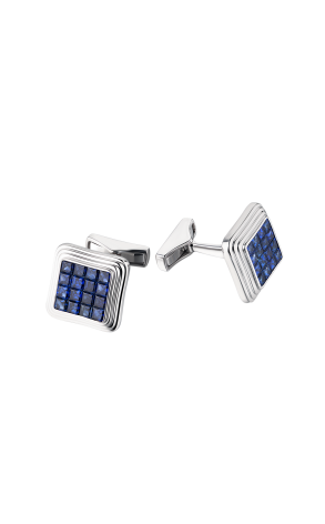 Запонки  в стиле GRAFF invisible set princess sapphires (37939)