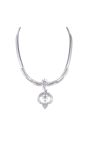 Колье  11,06 ct Round, Baguette, Marquise, Pear Cut Diamonds & White Gold (42537) №2