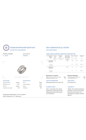 Кольцо RalfDiamonds Baguette Diamonds 5.00 ct G/VS1 (37129) №4