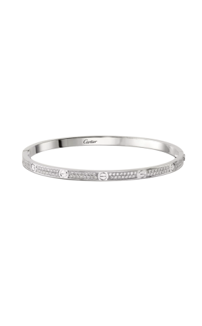 Браслет Cartier Love Small Model Paved Diamonds White Gold N6710817 (36966) №2