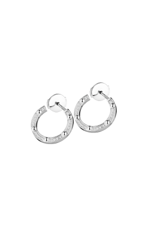 Серьги Hermes White Gold & Diamonds Hoop (40659)
