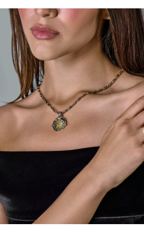 Подвеска Bvlgari Capricorn Zodiac Coin Yellow Gold and Steel (42489) №2