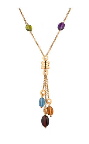 Колье Bvlgari B.Zero1 Multi-Colored Gemstone Yellow Gold (12708)