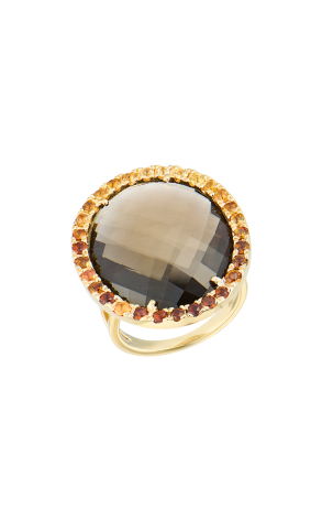 Кольцо TOUS Smoky Quartz Cocktail Yellow Gold (42751)