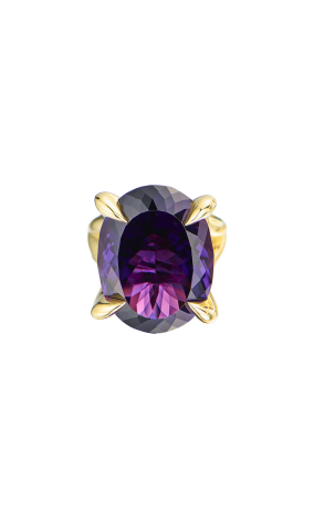 Кольцо  37,70 ct Violet Amethyst Oval Cut & Yellow Gold (42113) №2