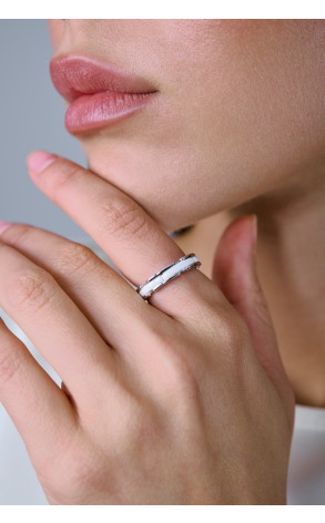 Кольцо Chanel Ultra White Ceramic Small version J3091 (38689) №2