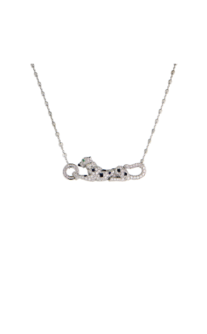 Колье Cartier Panthère de Necklace White Gold Paved N7424218 (41378)
