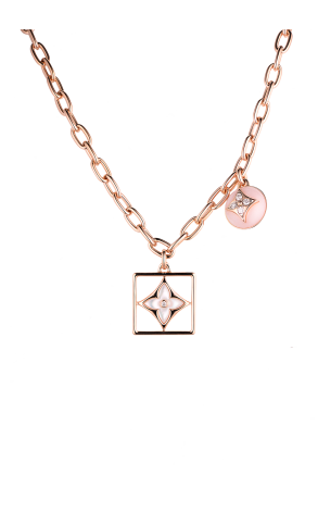 Колье Louis Vuitton B Blossom Monogram Flower Pink Opal & Mother-of-pearl Q94465 (36555)