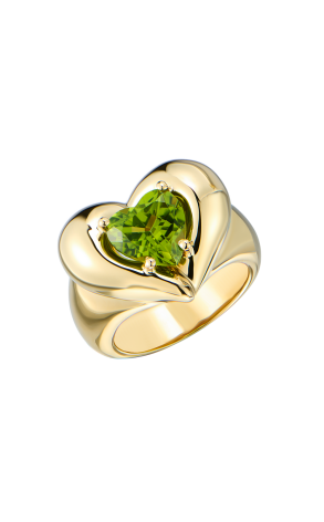Кольцо Van Cleef & Arpels Open Heart Yellow Gold & Peridot (42427)