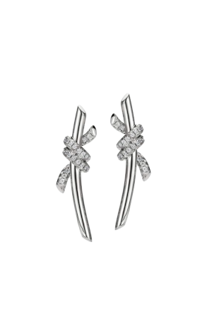 Серьги Tiffany & Co Knot White Gold with Diamonds 70300427 (37617)