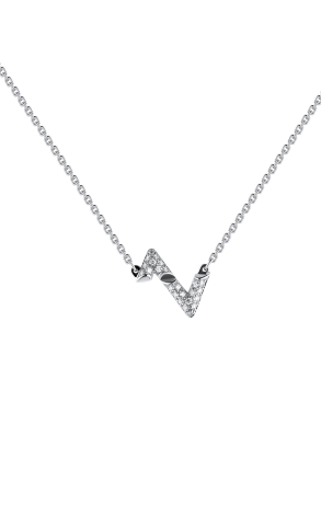 Колье Louis Vuitton Volt Upside Down Pendant, White Gold And Diamonds Q93867 (37331)