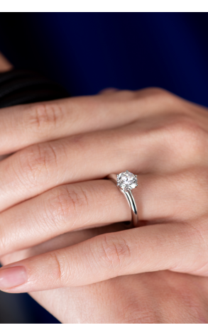 Кольцо Tiffany & Co Round Brilliant 1,25 ct G/VS1 Platinum (37420) №2