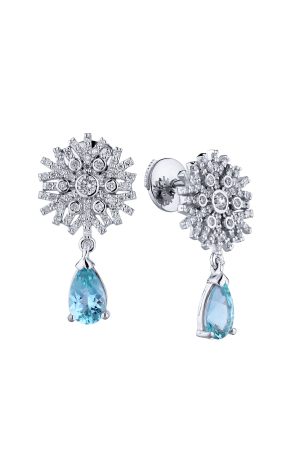 Серьги RalfDiamonds Snowflakes White Gold Topaz Earrings RDE (35837)