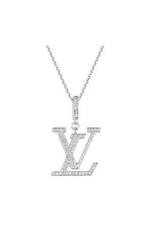 Подвеска  в стиле Louis Vuitton LV Medium Pendant White Gold And Diamonds (43523)