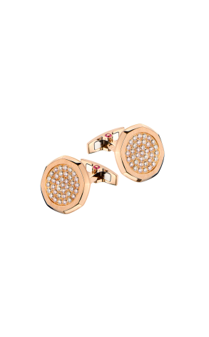 Запонки Audemars Piguet Royal Oak Cufflinks Rose Gold & Diamond Set (41540)
