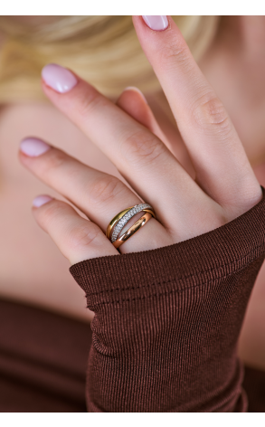 Кольцо Cartier Trinity ring small model (SIZE 52) CRB4235952 (37571) №2