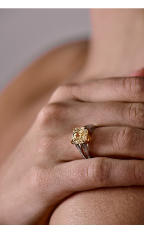 Кольцо  5,11 ct O-P/VS2 Asscher Cut Diamond (42061) №3