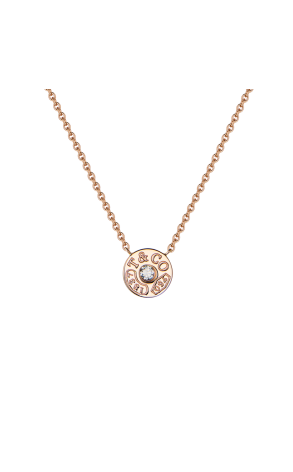 Подвеска Tiffany & Co 1837® Circle Rose Gold Round brilliant 0,05 ct 33286007 (42168)