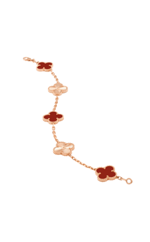 Браслет Van Cleef & Arpels Vintage Alhambra 5 motifs Carnelian VCARP7RP00 (36903) №2