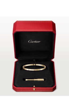 Браслет Cartier Love Small Model Yellow Gold 10 diamonds (SIZE 18) CRB6079718 (42191) №2