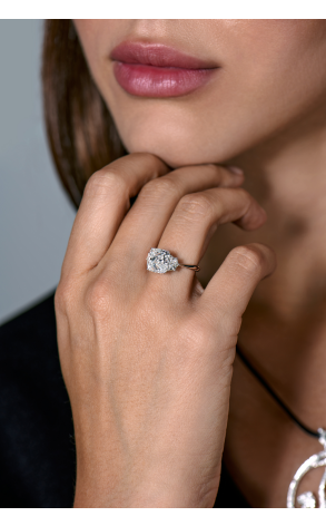 Кольцо Sarkissian GIA 4,02 ct F/SI1 Cushion Cut Diamond (43406) №3