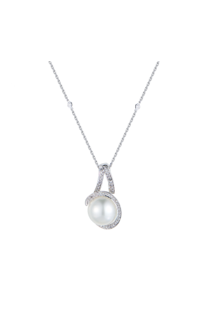Подвеска CarlF.Bucherer Classics Diamonds & Akoya Pearl 11,5 mm & White Gold (42190)
