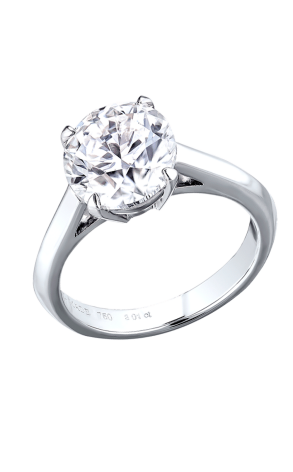 Кольцо  3,02 ct G/VVS2 Round Cut Diamond МГУ (4734)
