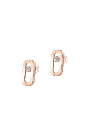 Пусеты Messika Move Uno Stud Rose Gold & Diamonds 12305-PG (39962)
