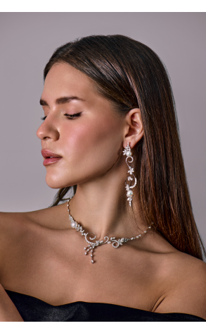 Комплект Stefan Hafner White Pearl Saltwater 9-11mm & 17.65 ct Marquise & Round cut Diamonds (42138) №3