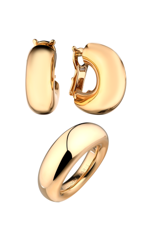 Комплект Chaumet Anneau Yellow Gold Ring & Hoop Yellow Gold Earrings (37355)