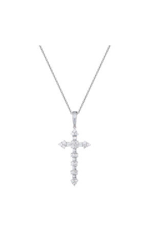 Крест  0,46 ct G-H/VS2 White Gold Diamonds (42772)