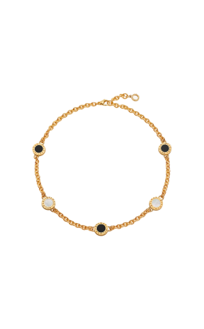 Колье Bvlgari in yellow gold with mother-of-pearl & onyx elements 361918 (42968)