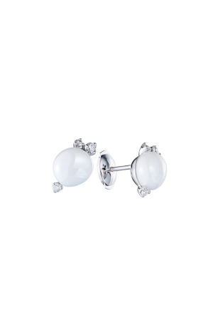 Серьги Pomellato Capri White Gold & White Ceramic & Diamonds O.B609/B9/CB (42288)