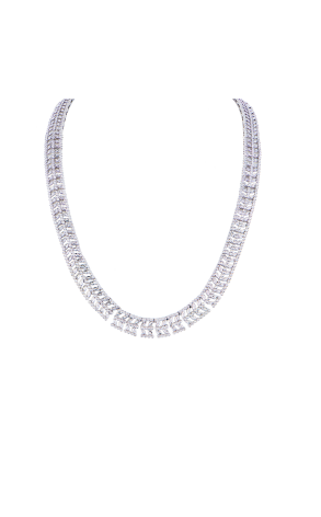 Колье  4,41 ct Round Cut Diamonds & White Gold (42864)