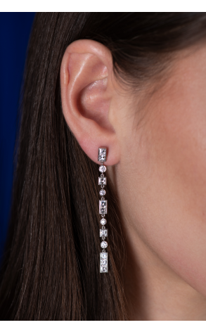 Серьги RalfDiamonds 4,26 сt G/VS Square & Round Diamonds in Platinum RDE (37371) №2