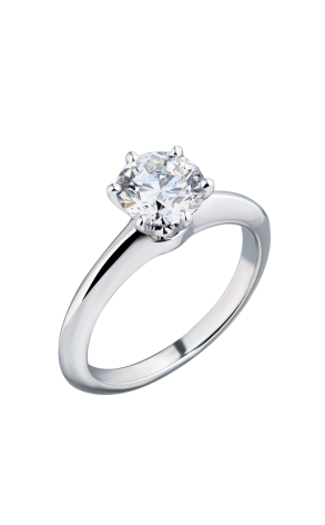 Кольцо Tiffany & Co Round Brilliant 1,25 ct G/VS1 Platinum (37420)