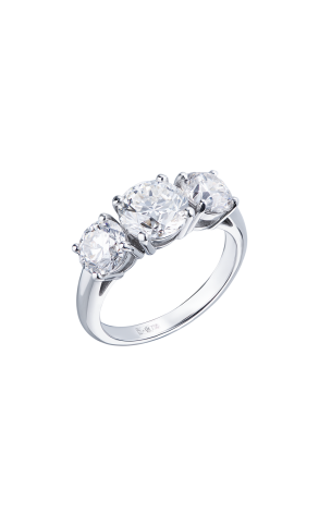 Кольцо GIA с 3 бриллиантами 4,01 ct G/VS2 Round Cut Diamonds (40653)
