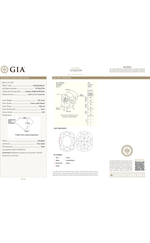 Серьги GIA с бриллиантами 1,01 FLY/VS2 - 1,02 FLY/VS2 (35873) №2
