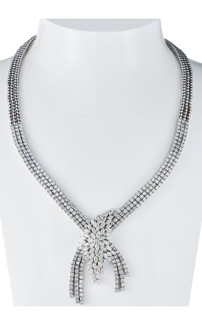 Колье  14,00 ct Round & Marquise Cut Diamonds & White Gold (43373) №2