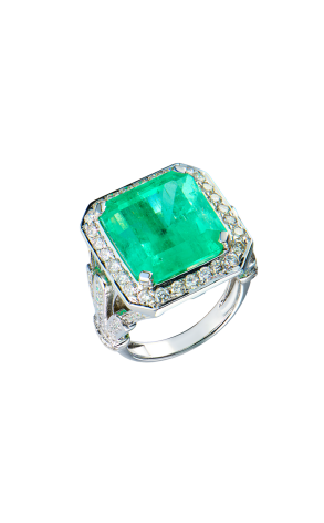 Кольцо  COLOMBIA EMERALD 16,20 ct Intense Green/SI1 (43342)