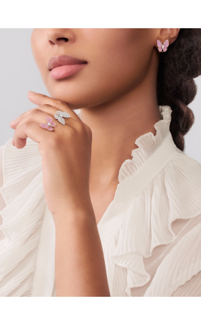 Серьги Van Cleef & Arpels Two Butterfly rose gold, Diamond, Sapphire VCARO3M600 (41916) №2