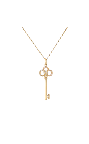 Подвеска Tiffany & Co Key Crown Small Yellow Gold & Diamonds (43773)