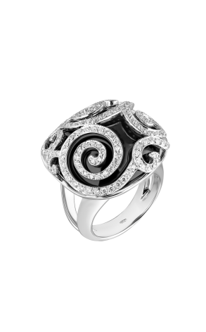 Кольцо RalfDiamonds White Gold Onyx & Diamonds RDR (37982)