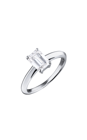 Кольцо Tiffany & Co Emerald Cut 1.09 ct F/VVS2 in Platinum (37710)