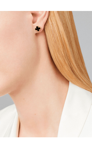 Пусеты Van Cleef & Arpels Sweet Alhambra Yellow Gold Onyx VCARA44900 (41225) №2