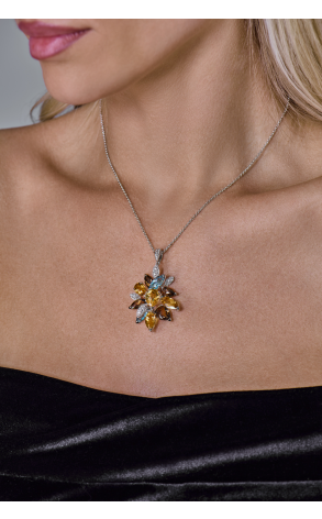 Подвеска Damas Сhrysolite & Topaz & Citrine & Diamonds and White Gold (42614) №2