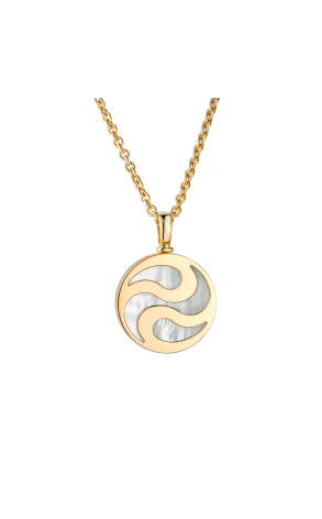 Подвеска Bvlgari Optical Illusion Spinning Yellow Gold & Mother of Pearl (43784)