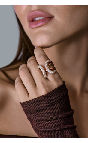 Кольцо  2,96 ct Round Cut Diamonds & Rose Gold (43014) №3