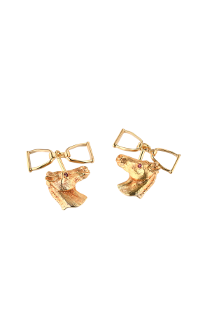 Запонки  Yellow Gold Horse Head (37662)