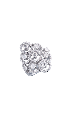 Кольцо Damiani Diamond Cluster Clover White Gold (37719)